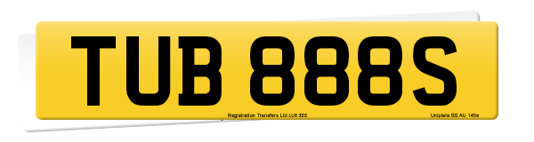 Registration number TUB 888S
